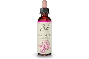 Fleurs de Bach Original, Crab Apple, No 10, pour plus d'acceptation de soi, aide à se sentir mieux dans sa peau. Elixir floral naturel pour le bien-être émotionnel. Compte-Gouttes 20ml, Vegan