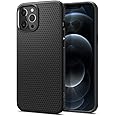 Spigen Liquid Air Cover Compatible with iPhone 12 Pro Max (Matte Black)