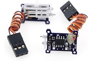 AGFRC Micro Linear Servo - 2PCS Upgrade 9mm 1.5g Digital Linear Coreless Tail Servo for Mini Aircraft (JR-Left & Right)