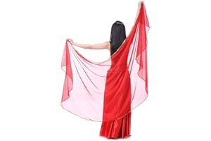 Calcifer Voile de danse du ventre en mousseline pour femmes, accessoire pour danseuses professionnelles, 250 x 120 cm