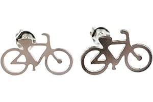 Miniblings vélos VTT Goujons vélos argent vélo - Boucles d'oreille bijoux de mode main je branche Boucles d'oreille