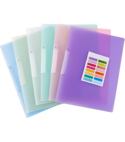 6 Cartelline Trasparenti A4 Colorate - Raccoglitori Con Anelli Per Ufficio E Scuola - Foto 9