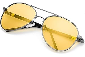 SODQW Lunette de Conduite Vision de Nuit Anti Eblouissement Polarisée- Jaune anti-éblouissement Lunettes - Protection UV400