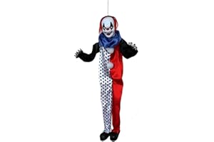 I LOVE FANCY DRESS Scary Clown Halloween Prop Decoration - 3ft / 90cm Tall House Hanging Window Outdoor Creepy Clown Prop Halloween Prop - Pack of 1