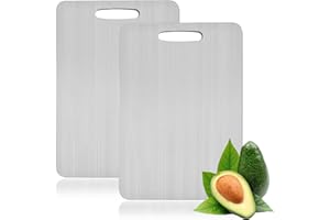 TETGSET Titan Schneidebrett Set, Titanium Cutting Board, Schneidebrett Titan, Schneidebrett Aus Titan, Das 100%-Titan-Schneidebrett (2 pcs-40 * 30 cm)