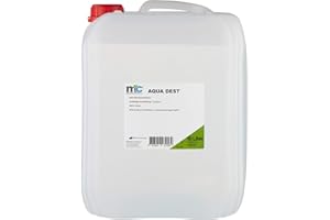 ‎MEDICALCORNER24 Aqua Dest destilliertes Wasser, 10 Liter Kanister, 0,9 µS/cm für Labor und Kosmetikstudio, Hobby und Camping.