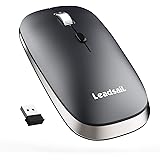 Wireless Mouse for Laptop Silent Cordless 2.4G USB Slim Mouse Wireless Optical Ambidextrous Computer Mobile Mouse, 1600DPI wi