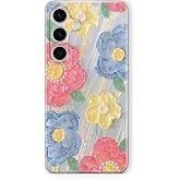 Multitronic Samsung Galaxy S23 Fe Uyumlu &Ccedil;i&ccedil;ek Yağlı Boya Tasarım Baskılı Şeffaf Kılıf