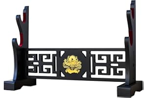 FOXSMZZ Soporte de espada de terciopelo japonés acolchado Katana Stand Samurai Display Rack Soporte Todas las Espadas Tanto (Dragón-2)
