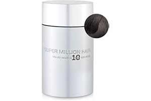 Super Million Hair - Fibres Capillaires Densifiantes pour Cheveux Clairsemés, Chute de Cheveux, 15g, Brun Foncé (2)