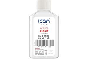 ican london isopropyl rubbing Alcohol 99.9% First aid Antiseptic Disinfectant 50ml travel size