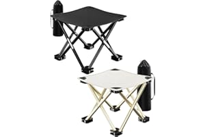 ODOOKON Lot de 2 Tabourets Pliant Camping Pliable avec Sac de Transport, 33 * 33 * 33cm, Chaise Pliable Tabouret Chaises Pliantes Leger Portable d'extérieur pour La randonnée, Camping, Pêche