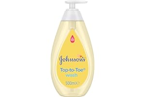 Johnson's Baby Top to Toe Wash (1 x 500 ml), Gentle & Mild Head to Toe Wash for Newborn Care, Newborn Essentials No More Tears, Suitable for Babies First Bath, Kids and Adults