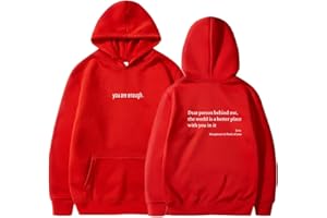 MRRTIME Dear Person Behind Me Sweatshirt, Hoodie, You Are Enough Sweatshirt Dear Person Behind me, The World is a Better Place with You in it, Are Enough, Hoodie Hooded Jacket