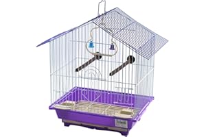 SMELL & SMILE Jaula para pajaros Jaula agapornis con comederos,Palos Jaulas pájaros casa 30 * 38 * 23CM Color Aleatorio(SOY0194)