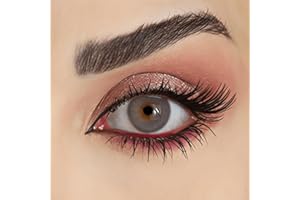 VENUS CONTACT LENSES Venus® Lentilles Grises Sans Correction - 0, 00 Dioptries - Lentilles de Contact Annuelles Souples pour Femmes - Compatible avec les Lunettes - 1 Paire - 365 Jours - Gris