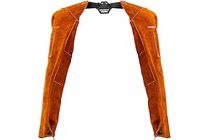 Stamos Welding Group SWS09 Schweißerärmel Rindspaltleder 70/57 x 16/26 cm Schutzärmel Schweißer-Armschutz Schweißärmel