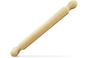 Dexam Beech Wood Rolling Pin 40cm - Smooth, Durable Wooden Roller for Baking Pastry, Dough, and Cookies - Perfect for Professional and Home Kitchens, Beige
