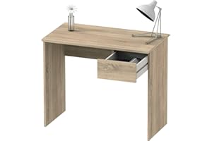 Abitti Escritorio Mesa de Ordenador Multimedia Color Cambrian con cajón para Oficina, despacho o Estudio. 90cm Ancho x 75cm Altura x 50cm Fondo