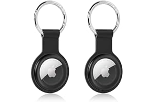 JANREAY Airtag silikonowe breloczki do kluczy, Airtag Apple, przenośny, z breloczkiem do kluczy, na całe ciało, odporny na zarysowania, etui ochronne dla dzieci, zwierząt domowych, toreb, bagażu, 2 sztuki,