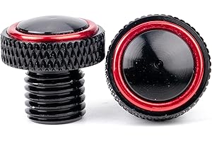 ZESIDIMO 2 Pezzi Tappi Specchietti Foro Viti Bulloni Moto M10 * 1.25 Universali Vite Copri Specchietti per in Orario e Antiorario CNC Alluminio (Rosso)