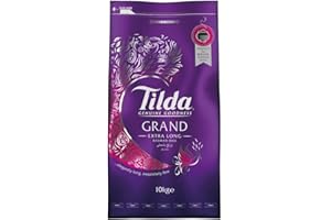 PUREGRO Tilda Grand Extra Long Basmati White Rice 10kg | Premium Quality | Aromatic Delight | Hygienic Packaging