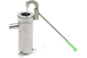SENDERPICK Pompe à essorage manuelle en acier inoxydable - Pompe à rotation manuelle de 32 mm - Pompe de jardin - Pompe à eau pour eau souterraine de 10 m