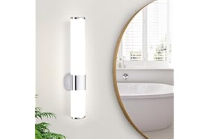 ‎HOMEFIRE Homefire LED Spiegelleuchte Bad Wandlampe - 6W Spiegellampe Badleuchte Wand 30CM Badezimmer Wasserdicht IP44 Chrom Modern Neutralweiß 4000K Badlampe Wandleuchte für Keller Küche Badschrank