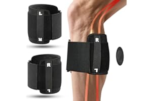 Fefod Akupressur Kniebandage, Kniestütze Komprimierte Kniebandage Verstellbare Unisex, Ischias-Schmerzlinderungsbandage mit Stützpolstern, Gezielte Kompression für Schmerzen im unteren Rücken & Gesäß