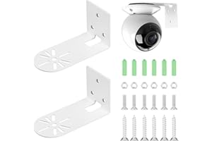 LASUROA 2 szt. Metalowy Uchwyt Scienny do Kamery Google Nest, Bateria - 2. Generacji, Kamera Eufy Security Indoor Cam E220, Wyze Cam Pan 2, WYZE Cam Pan v3, Klej/Wiercenie