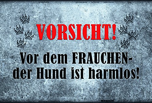 Thedarlingbakers Turschild Vorsicht Vor Der Frau Des Hauses Der Hund