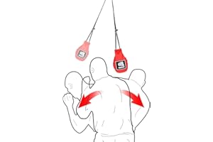 INNOLIFE Boxing Slip Bag, Dodge Hide Speed Bag Maize Ball Leather Ball for Reflex Training, Boxing, Kickboxing, MMA Pendulum Training, Red