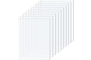 Taiyeestar 10er Profi Set ultra klare Acrylglas Platte(15x20cm), 1mm Acrylplatten, Acrylplatte transparente, Acrylglas Platten für Fotorahmen, Projektausstellung, Malerei, Tischaufsteller