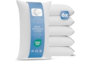 ‎MOON Moon 6er Pack Füllkissen 30x50 cm - Innenkissen, Sofakissen 240g - Classic Peached Touch