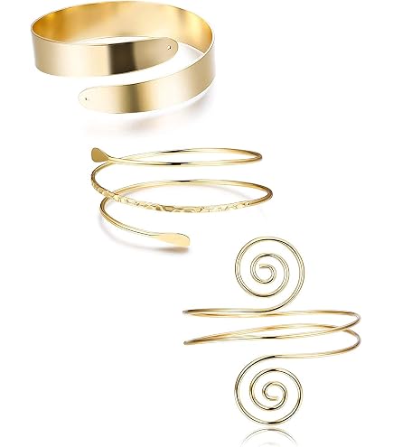 Braccialetto Boho Con Paillettes: Catena Mano A Spirale, Oro, Regolabile, Donna