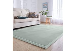 ‎LOARTEE Loartee Teppich Für Kinderzimmer,als Krabbeldecke fürs Kind,3cm Dicker korallenrote Samtmatte Kinderteppich