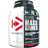 Dymatize Super Mass Gainer Strawberry 2960g - Powder for Weight Gain + Carbohydrates, Creapure Creatine, BCAA and Casein