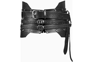 DZAY Heavy Armor Belt Medieval Steampunk Dress Up Belt Medieval Heavy Duty Armor Belt Adjustable Decorative Waistband Drama Props