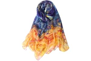 STORY OF SHANGHAI Bufanda Mujer Bufanda de 100% Seda Elegante Pañuelo Suave Chal Estola Ultraligero Transpirable para Cuatro Estaciones