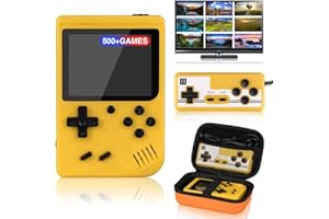 VEOYYA Handheld Game Console, 3.0 Inch Screen, Retro Mini Games Console 500+ Classic FC Games, Support Up to 2 Players & TV Ideal Christmas or Birthday Gift