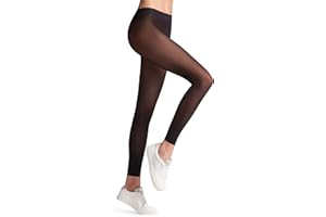 FALKE Kobiety Legginsy Matt Deluxe 30 DEN W Le Przezroczyste przezroczyste jednokolorowe 1 Para, Czarny Black 3009, L