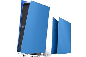 WEDORAT PS5 Version Numérique Plaque Starlight Bleu PS5 Couverture De Plaque Frontale Remplacement de peau, PS5 Version Numérique Housse de Boîtier Coque Rigide Antichoc PS5 Plaque Latérale Star Bleu