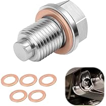 Lot De 6 Bouchons De Vidange D'Huile Avec Joint - Acier Allié Robuste, Compatible Audi, VW, Skoda (N90813202)