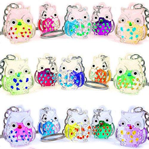 German Trendseller® – 12 x Zauberhafte Schmuck – Eulen – Anhänger ┃ Mitgebsel ┃ Kindergeburtstag ┃ Glücks – Eulen ┃ 12 Stück - 4