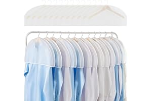 HOMURY 12 bolsas blancas: protector antipolvo transparente para ropa, trajes, abrigos, camisas, vestidos de noche