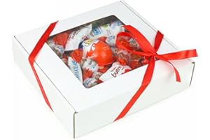 DELIM Kinderschokolade süßigkeiten box - Präsentkorb mit kinder schokobons crispy, kinder bueno, kinder joy und happy hippo - Geschenkkorb für frauen - Pralinen geschenk