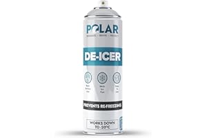 POLAR SPECIALIST COATINGS Polar De Icer Spray - 1 x 500ml | Fast-Acting & Stops Re-Freezing | De icer Spray for Car Windscreens, Mirrors, Headlights, Locks & Gates | Instantly Melts Ice and Frost at -20°C | Easy to Use