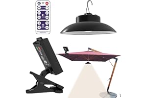 Rosixehird Luci per ombrellone,Ombrello Impermeabile ad energia Solare con Clip | Ombrello a LED Ricaricabile per Patio per da Spiaggia, Campeggio, Decorazione per Feste in Giardino