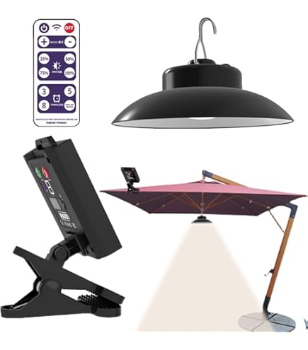 Luci Per Ombrellone SANON - Senza Fili, 3 Livelli Luminosità, Batterie AA - Foto 11