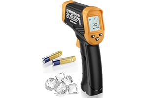 Eventek Infrared Thermometer, -50°C to 600°C Lightweight Temperature Meter, Non-contact Digital Laser Thermometer, Illuminated Screen, Non-Human - for Kitchen/Grill/Cooling/Industry